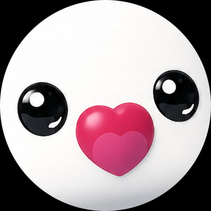 Heart Heart mascot face representing volunteers