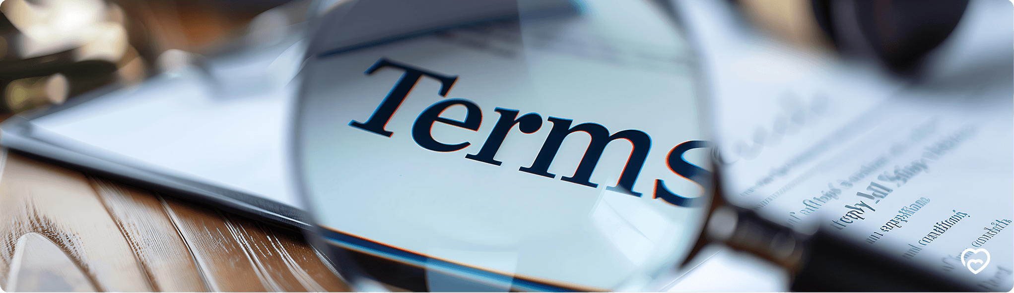 Legal terms viewed through a magnifying glass