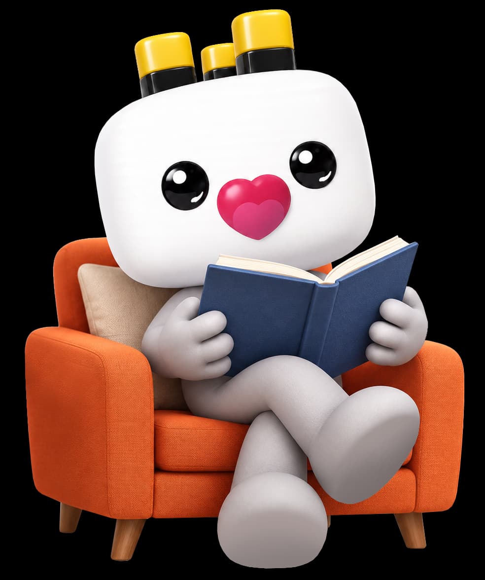 Xinxin sitting in a chair and reading a book