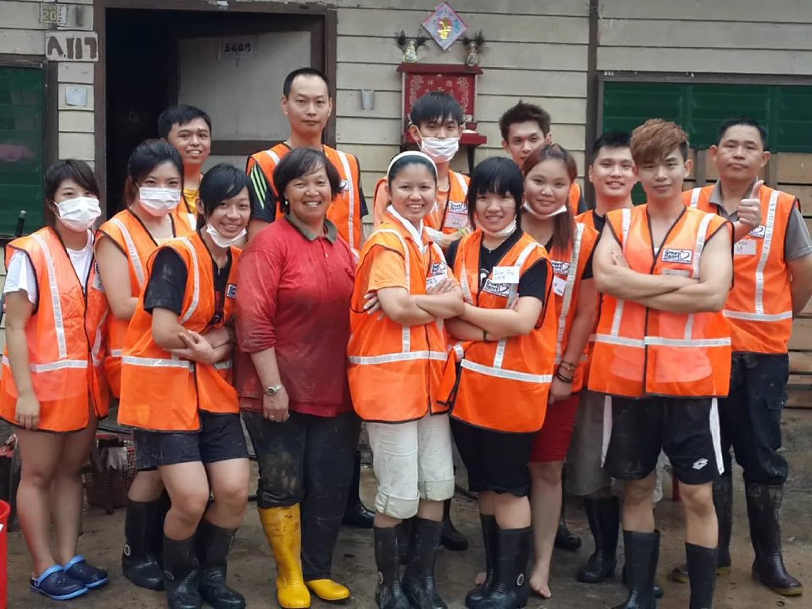Great Heart disaster relief volunteers gathered together
