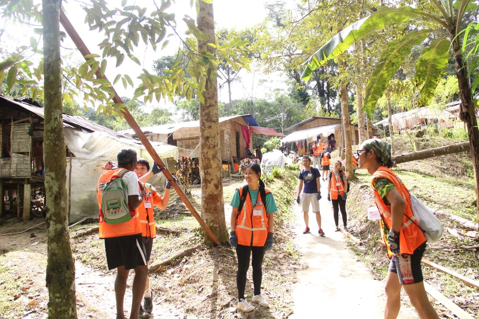 Volunteers visiting a rural community